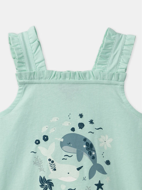 Sergent Major Girls Floral Ocean T-Shirt