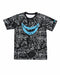 Over black surf-inspired print t-shirt
