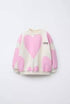 ZARA Girls Pink Heart Print Sweatshirt