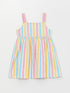 LCW baby Square Neck Striped Baby Girl Dress