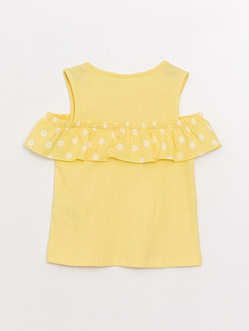LCW baby Crew Neck Patterned Baby Girl T-shirt