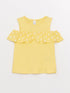LCW baby Crew Neck Patterned Baby Girl T-shirt
