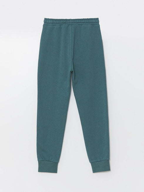 Lefties Pale Petrol Blue basic plush trousers