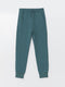 Lefties Pale Petrol Blue basic plush trousers