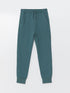 Lefties Pale Petrol Blue basic plush trousers