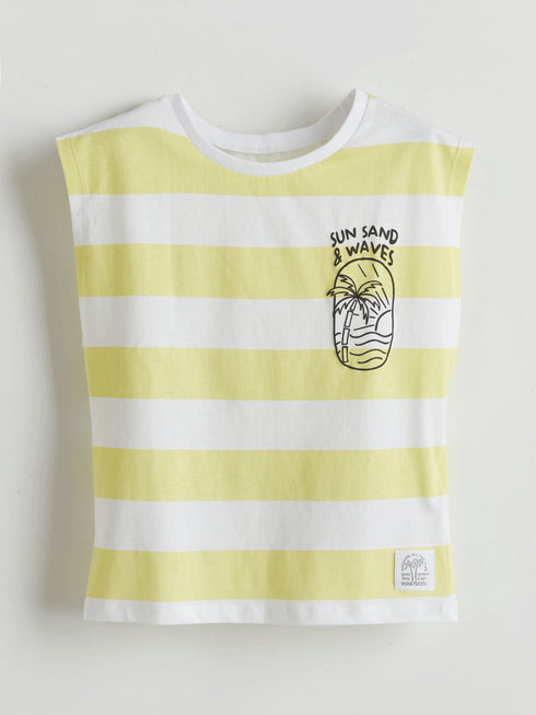 LC WAIKIKI Crew Neck Striped Printed Boys' Tank Top