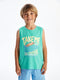 LC WAIKIKI Crew Neck Los Angeles Printed Boys' Tank Top