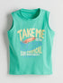 LC WAIKIKI Crew Neck Los Angeles Printed Boys' Tank Top