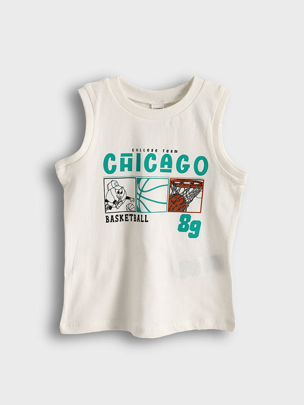 LC Waikiki LCW Crew Neck Printed Baby Boy Undershirt