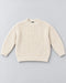 Kids Chunky Textured Knit Crew Neck Sweater – Cream