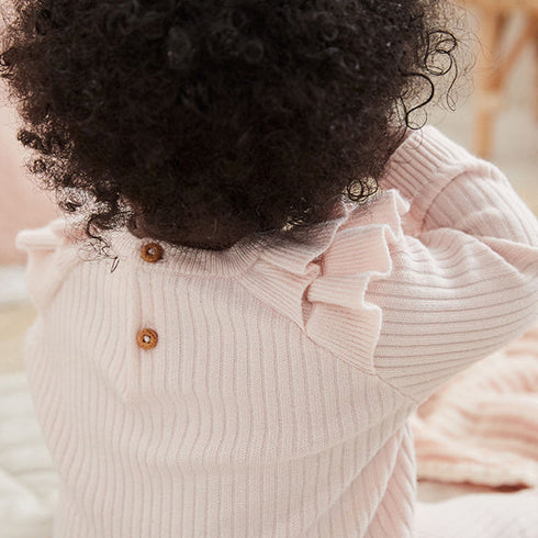 Pink Knitted Baby Jumper & Leggings Set