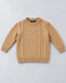 Cable Knit Crew Neck Sweater – Beige