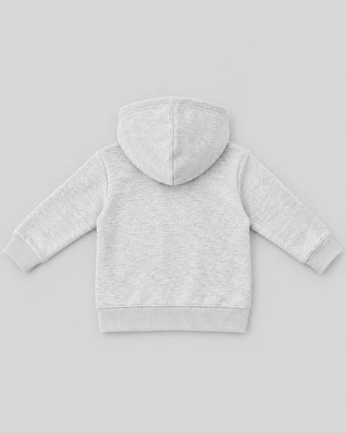 Minoti Kids Full Zip Hooded Sweatshirt – Light Grey
