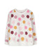 Girls Multicolor Polka Dot Sweatshirt – White