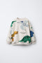 ZARA DINOSAUR PRINT SWEATSHIRT