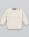Next Baby Textured Knit Crew Neck Sweater with Shoulder Buttons – Cream