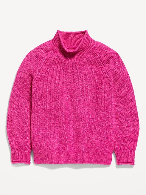 Mock-Neck Cocoon Tunic Sweater for Toddler Girls |