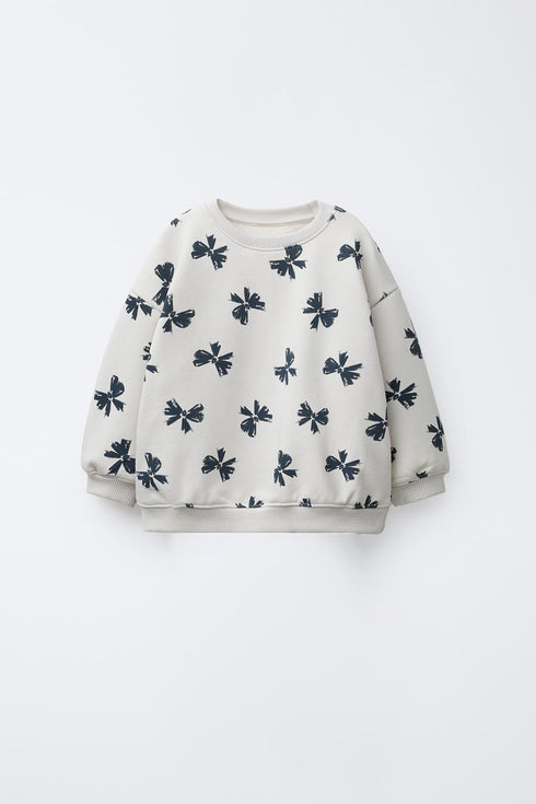 PRINTED RIB SWEATSHIRT