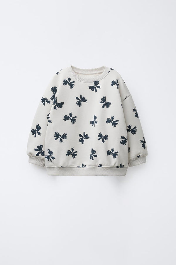 PRINTED RIB SWEATSHIRT