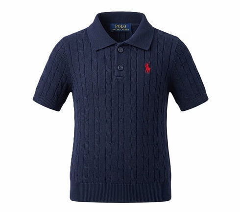 Ralph Lauren Kids Knitted Polo Shirt | Small Pony Logo Boys Top