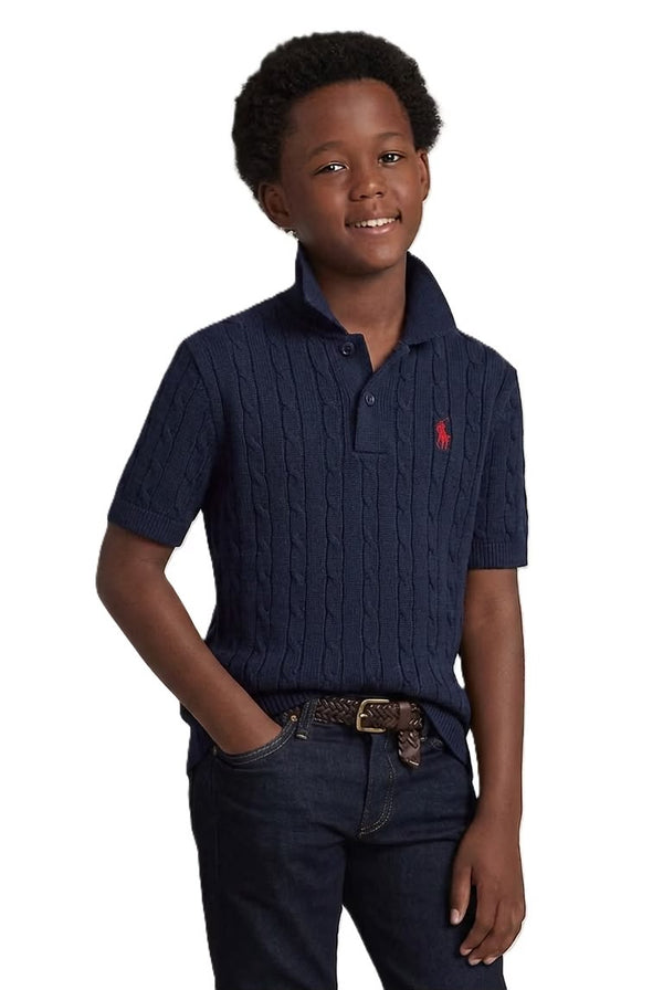 Ralph Lauren Kids Knitted Polo Shirt | Small Pony Logo Boys Top