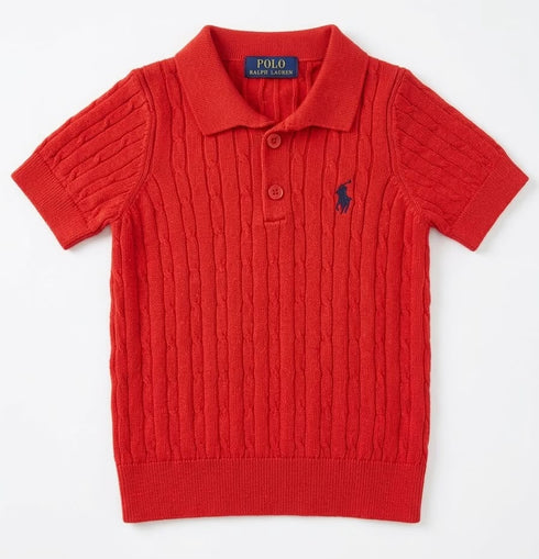 Ralph Lauren Kids Knitted Polo Shirt | Small Pony Logo Boys Top