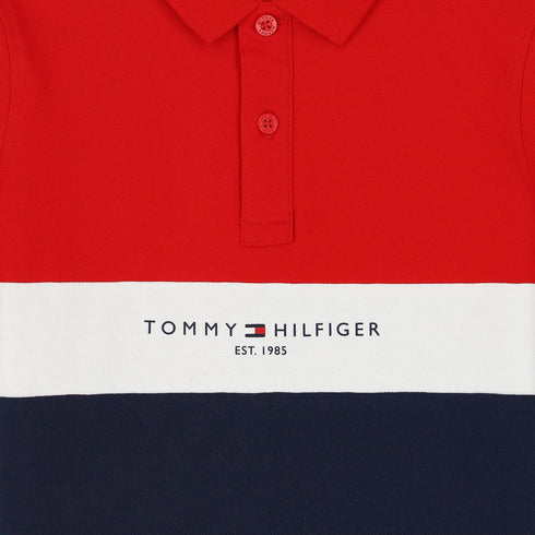 Tommy Hilfiger Boys Red, White & Navy Logo Polo Shirt