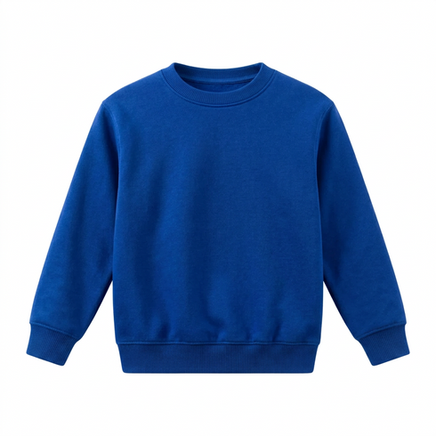 Rabbit Skins Blue Youth Fleece Crew Neck Pullover Sweatshirt New
