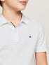 Tommy Hilfiger White Essential Flag Embroidery Pique Polo Shirt