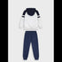 Energiers Kids Light Grey Graphic Hoodie with Navy Sleeves